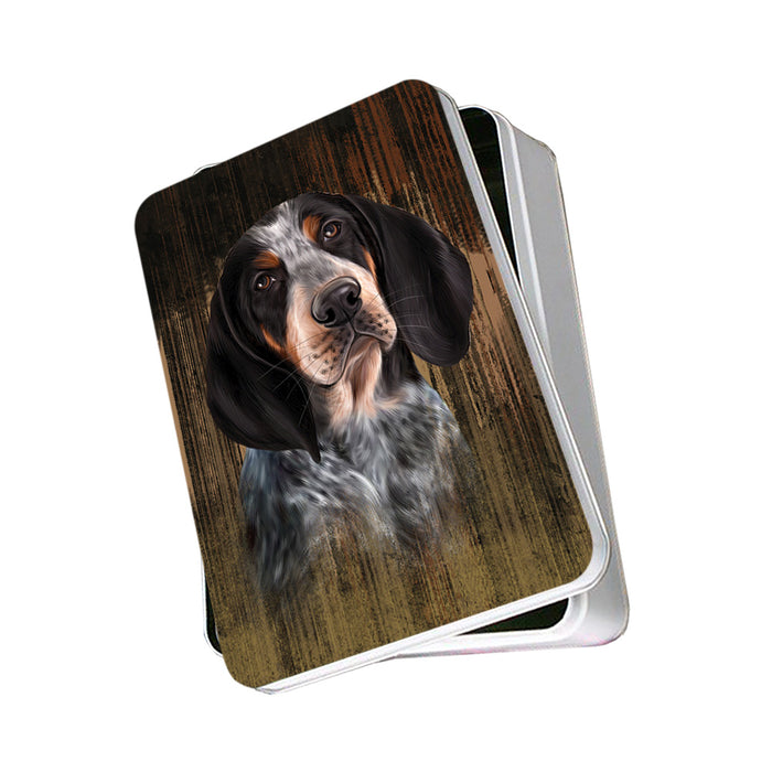 Rustic Bluetick Coonhound Dog Photo Storage Tin PITN50347