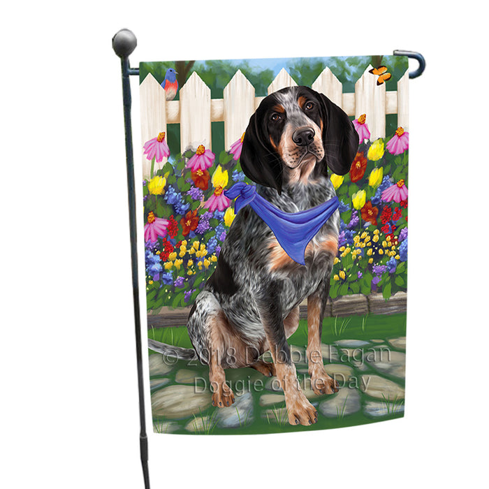 Spring Floral Bluetick Coonhound Dog Garden Flag GFLG49624