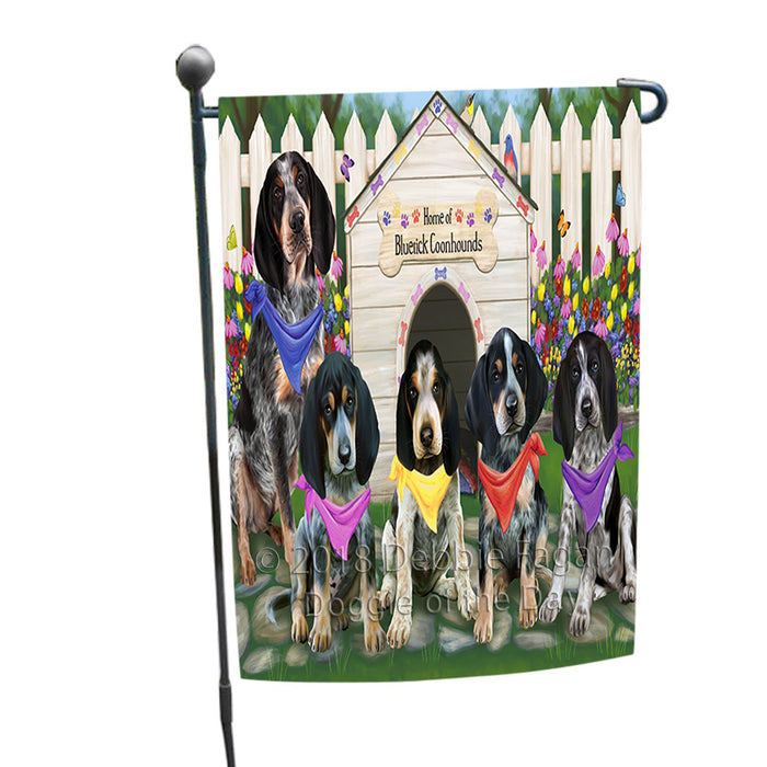 Spring Dog House Bluetick Coonhounds Dog Garden Flag GFLG49625