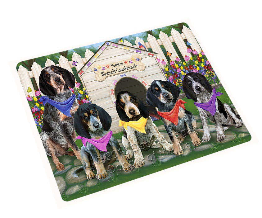 Spring Floral Bluetick Coonhound Dog Tempered Cutting Board C53253