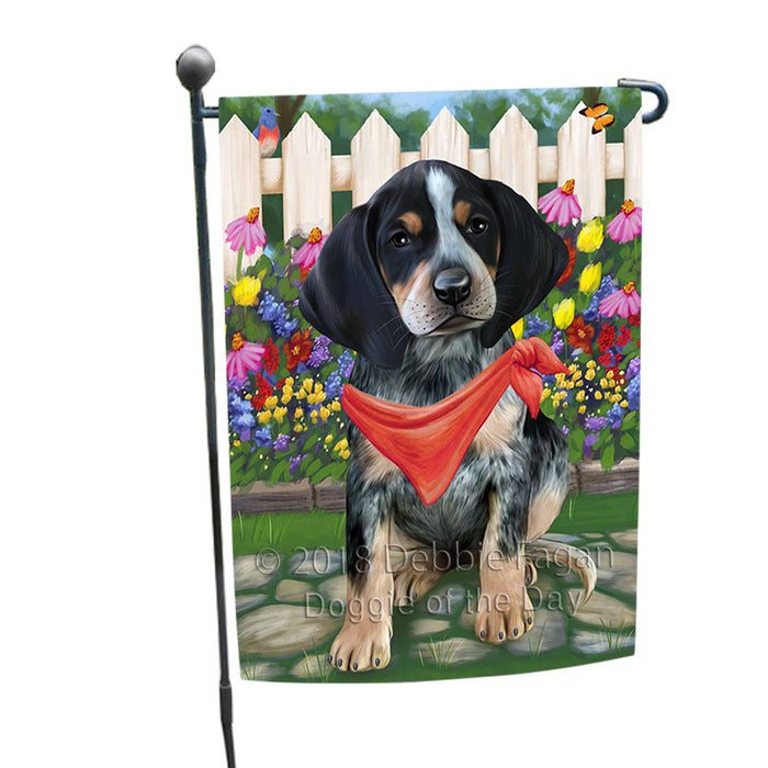 Spring Floral Bluetick Coonhound Dog Garden Flag GFLG49626
