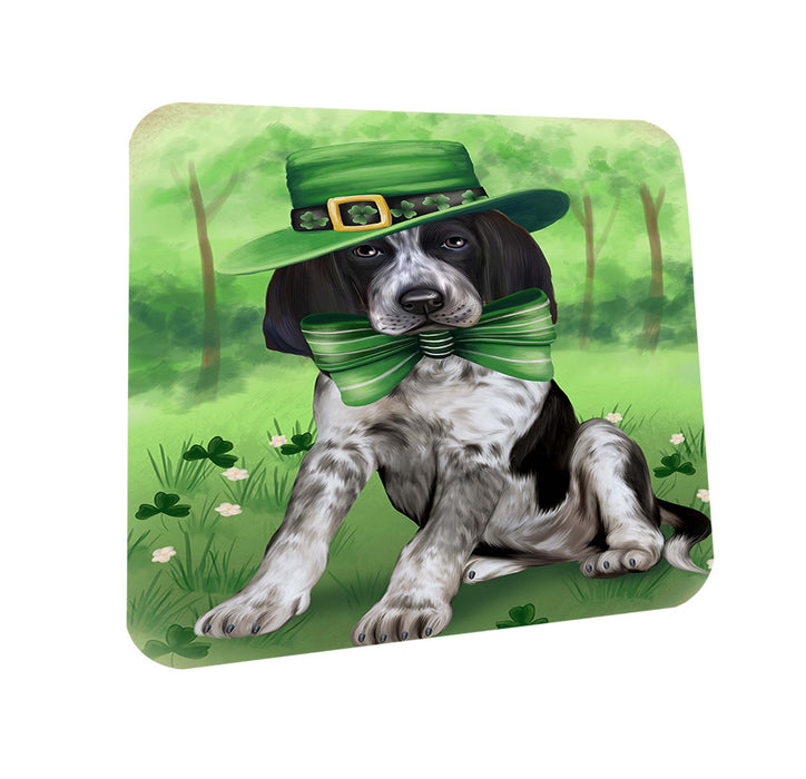 St. Patricks Day Irish Portrait Bluetick Coonhound Dog Coasters Set of 4 CST49288