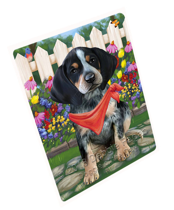 Spring Dog House Bluetick Coonhounds Dog Tempered Cutting Board C53256