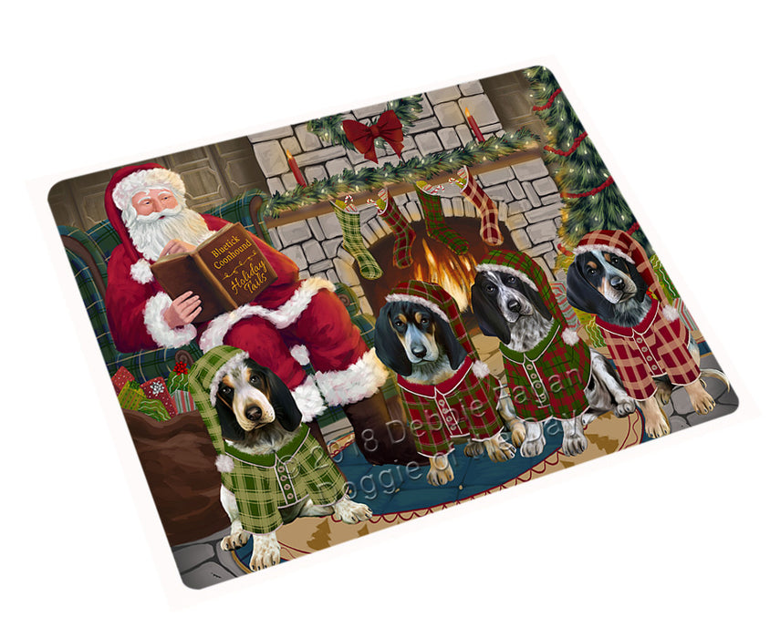 Christmas Cozy Holiday Tails Bluetick Coonhounds Dog Magnet MAG70452 (Small 5.5" x 4.25")
