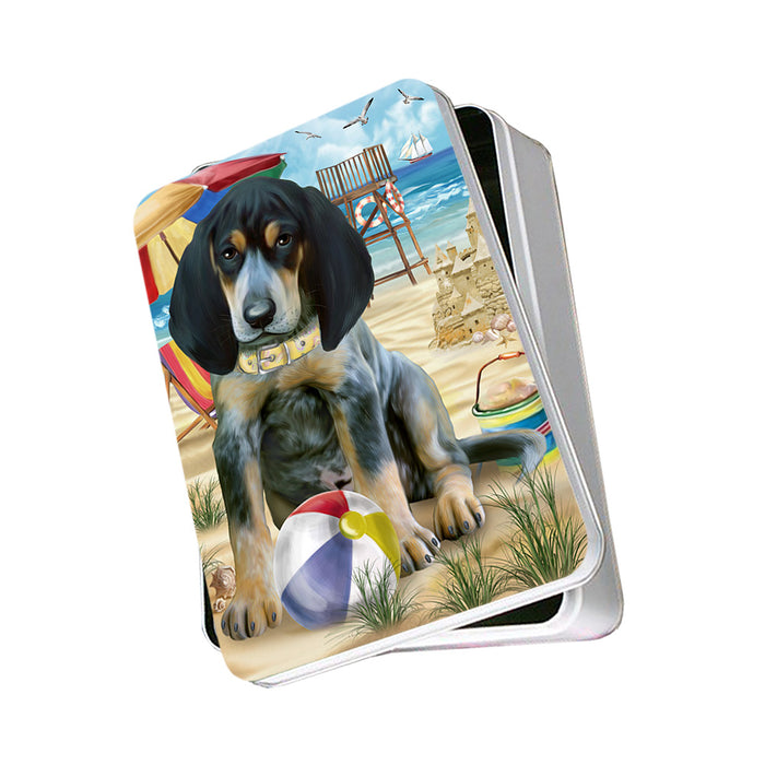 Pet Friendly Beach Bluetick Coonhound Dog Photo Storage Tin PITN50001