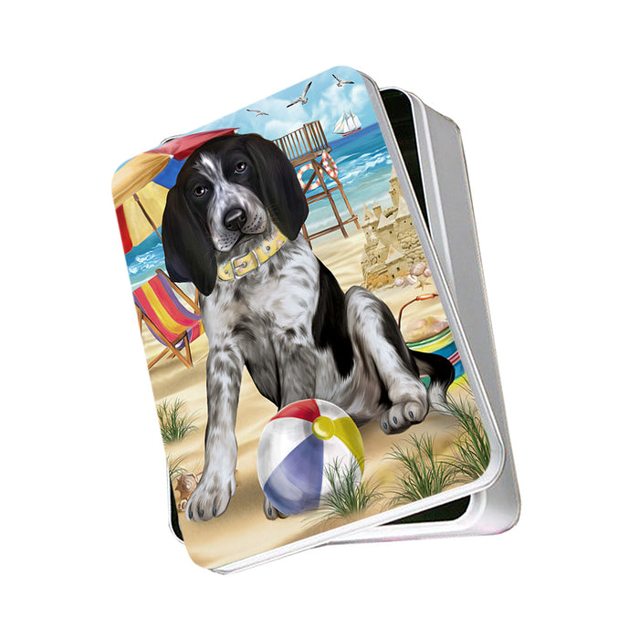Pet Friendly Beach Bluetick Coonhound Dog Photo Storage Tin PITN50002