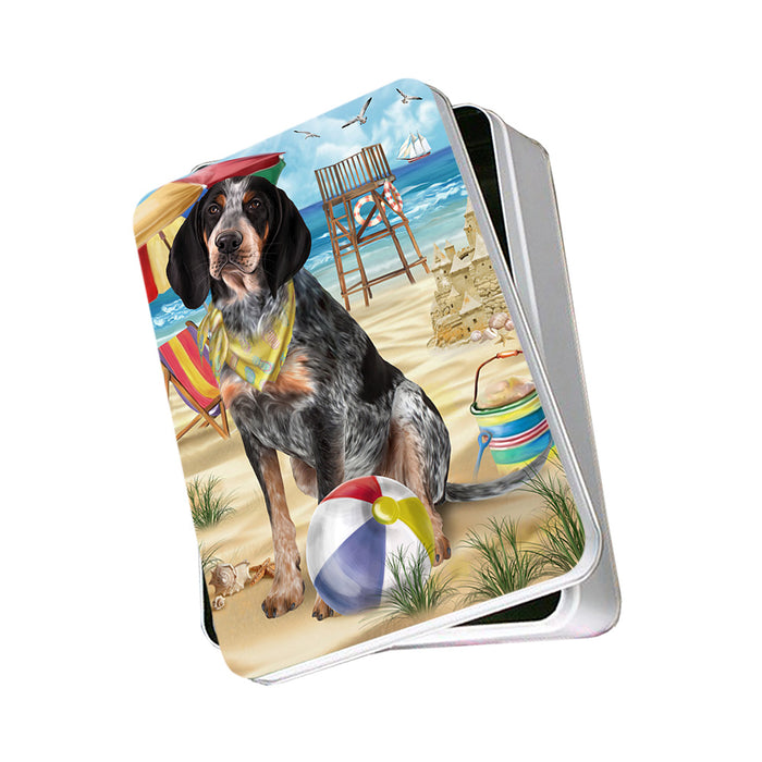 Pet Friendly Beach Bluetick Coonhound Dog Photo Storage Tin PITN50003