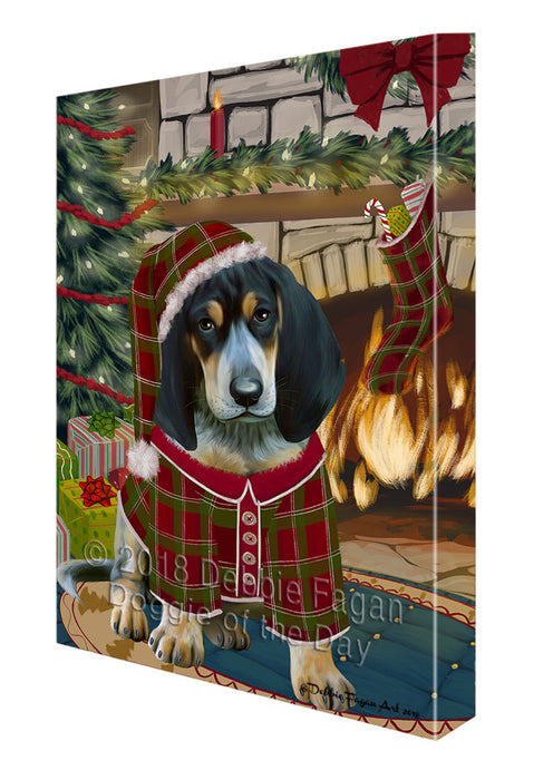 The Stocking was Hung Bluetick Coonhound Dog Canvas Print Wall Art Décor CVS116981