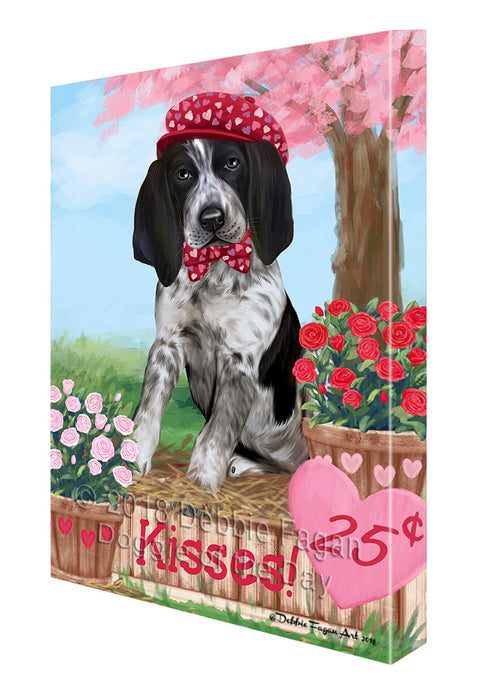 Rosie 25 Cent Kisses Bluetick Coonhound Dog Canvas Print Wall Art Décor CVS125666