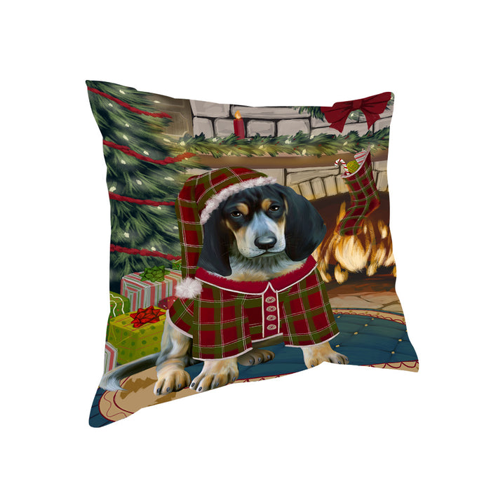 The Stocking was Hung Bluetick Coonhound Dog Pillow PIL69840