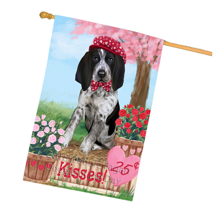 Rosie 25 Cent Kisses Bluetick Coonhound Dog House Flag FLG56622