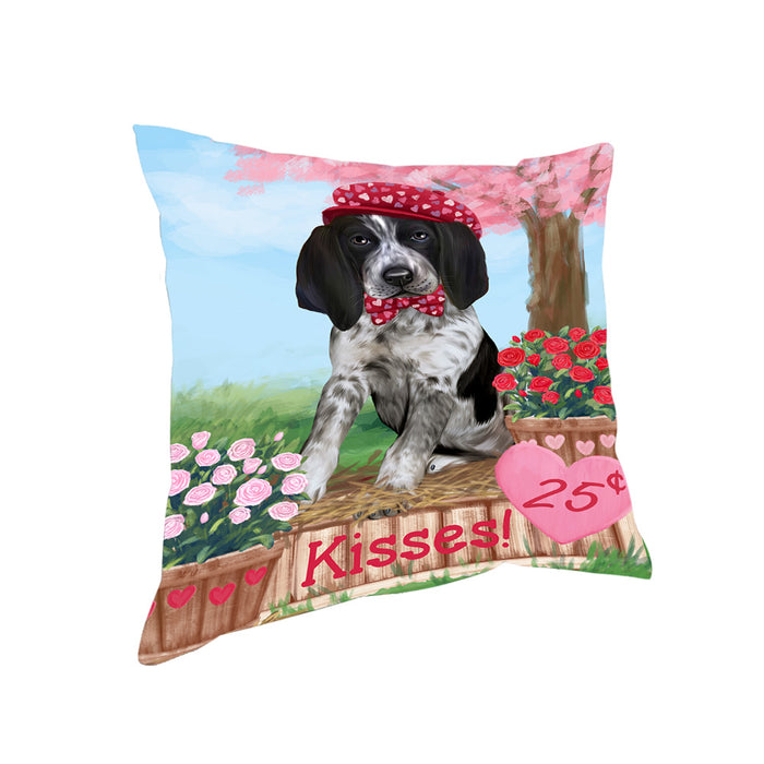 Rosie 25 Cent Kisses Bluetick Coonhound Dog Pillow PIL78044
