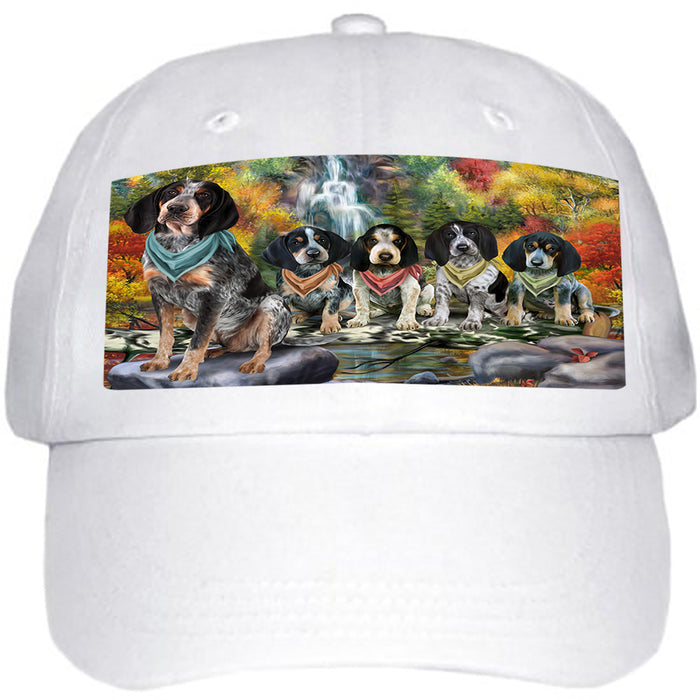 Scenic Waterfall Bluetick Coonhounds Dog Ball Hat Cap HAT59241