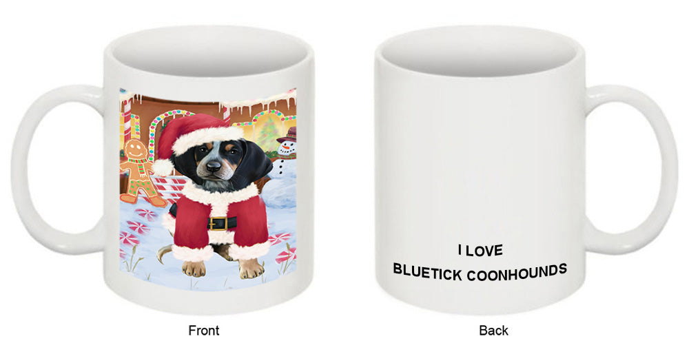 Christmas Gingerbread House Candyfest Bluetick Coonhound Dog Coffee Mug MUG51596