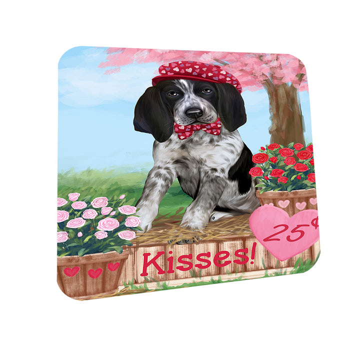 Rosie 25 Cent Kisses Bluetick Coonhound Dog Coasters Set of 4 CST55896