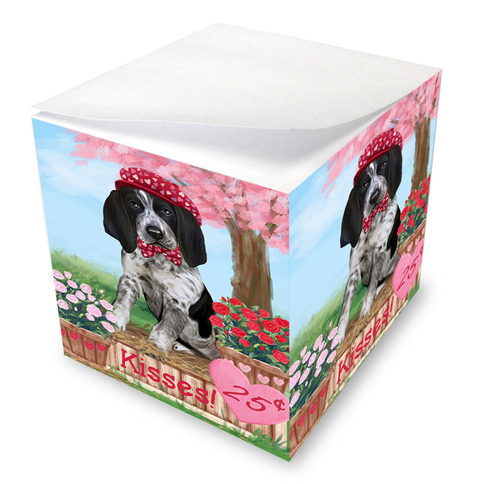 Rosie 25 Cent Kisses Bluetick Coonhound Dog Note Cube NOC54010