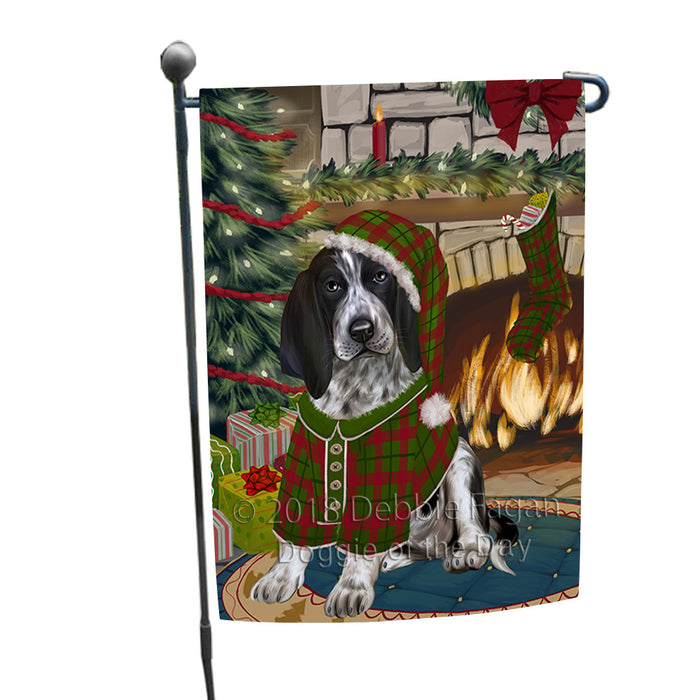 The Stocking was Hung Bluetick Coonhound Dog Garden Flag GFLG55522