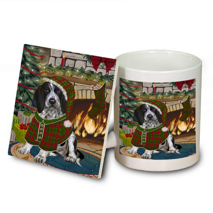 The Stocking was Hung Bluetick Coonhound Dog Mug and Coaster Set MUC55221
