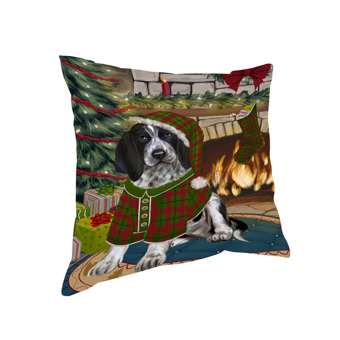 The Stocking was Hung Bluetick Coonhound Dog Pillow PIL69844