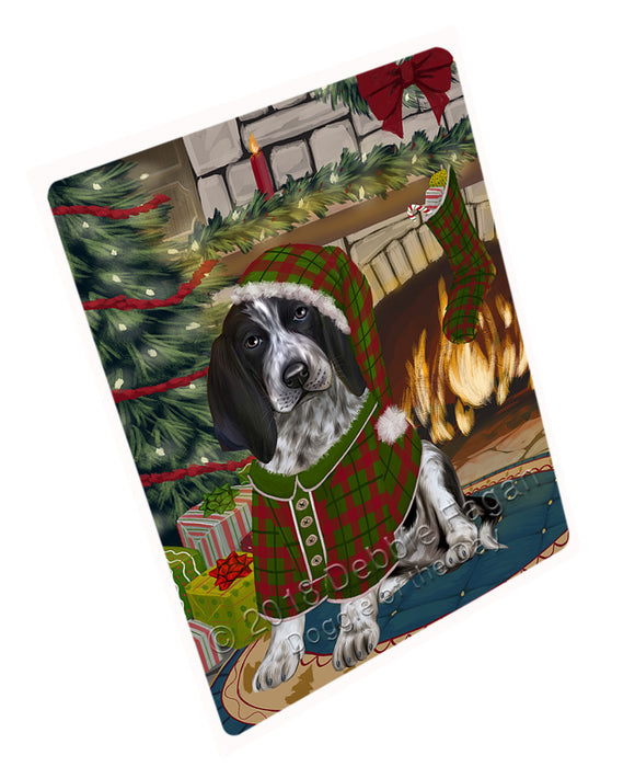 The Stocking was Hung Bluetick Coonhound Dog Large Refrigerator / Dishwasher Magnet RMAG93642