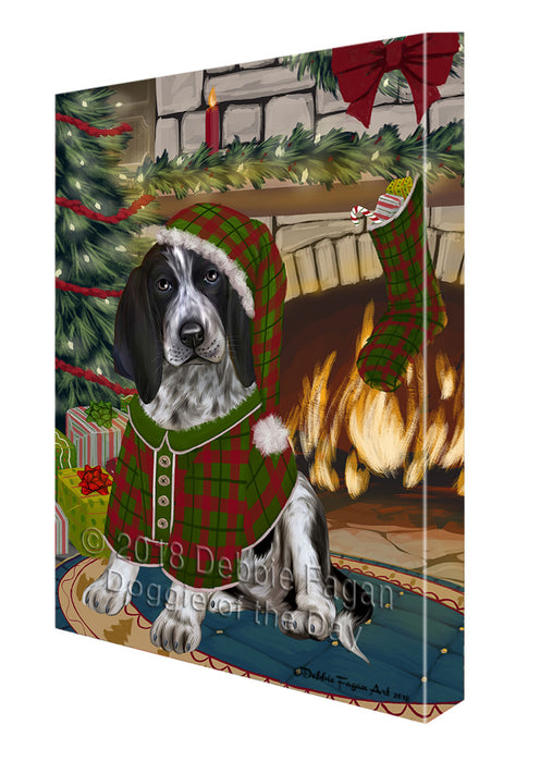 The Stocking was Hung Bluetick Coonhound Dog Canvas Print Wall Art Décor CVS116990