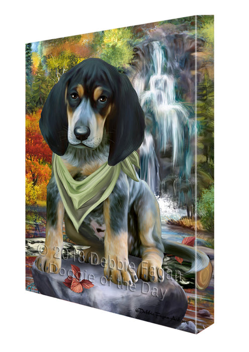 Scenic Waterfall Bluetick Coonhound Dog Canvas Print Wall Art Décor CVS83798