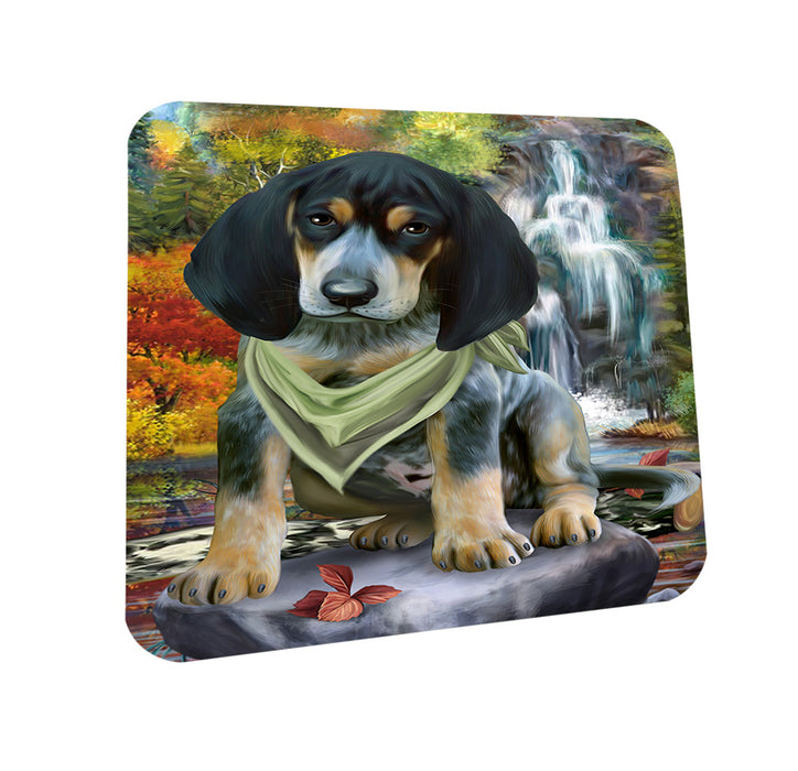 Scenic Waterfall Bluetick Coonhound Dog Coasters Set of 4 CST51796