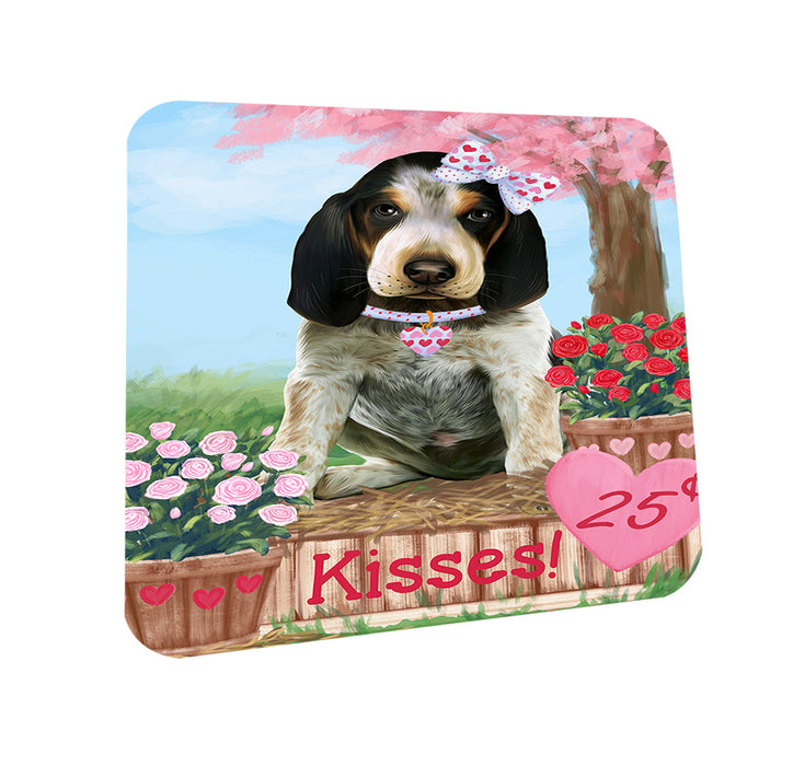 Rosie 25 Cent Kisses Bluetick Coonhound Dog Coasters Set of 4 CST55897