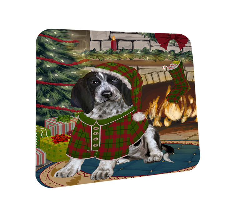 The Stocking was Hung Bluetick Coonhound Dog Coasters Set of 4 CST55187