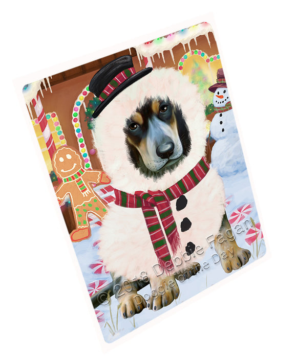 Christmas Gingerbread House Candyfest Bluetick Coonhound Dog Large Refrigerator / Dishwasher Magnet RMAG99462