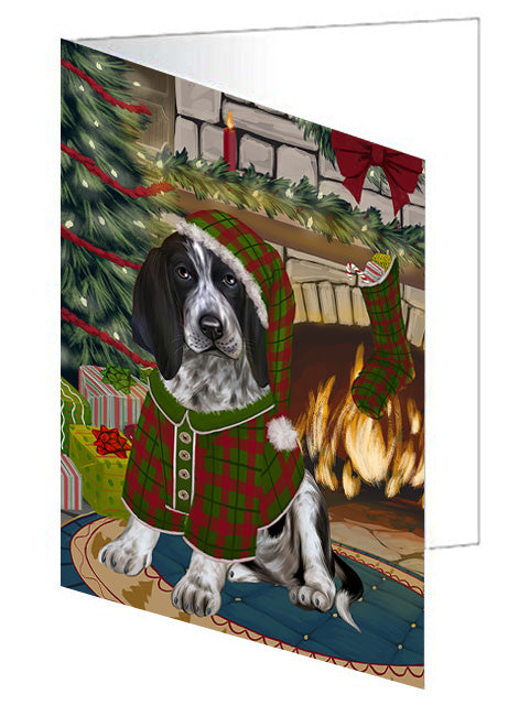 The Stocking was Hung Cockapoo Dog Handmade Artwork Assorted Pets Greeting Cards and Note Cards with Envelopes for All Occasions and Holiday Seasons GCD70361