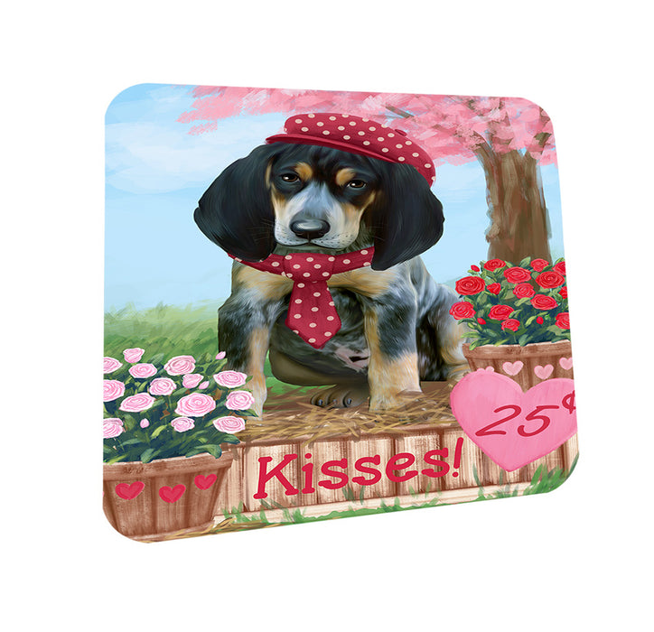 Rosie 25 Cent Kisses Bluetick Coonhound Dog Coasters Set of 4 CST55898