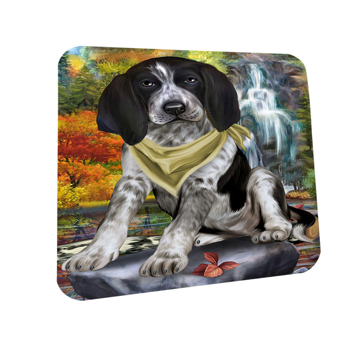 Scenic Waterfall Bluetick Coonhound Dog Coasters Set of 4 CST51797