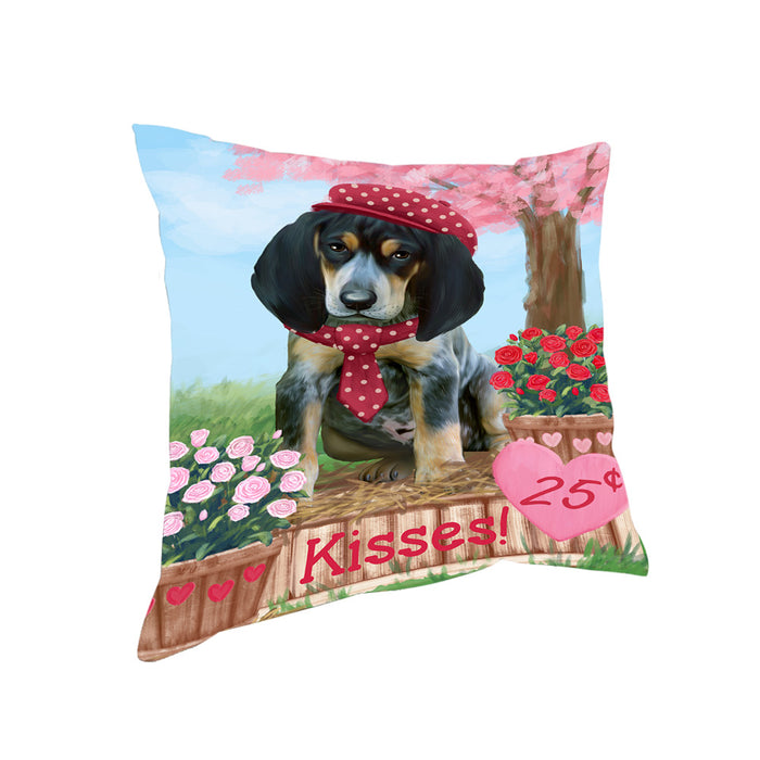 Rosie 25 Cent Kisses Bluetick Coonhound Dog Pillow PIL78052