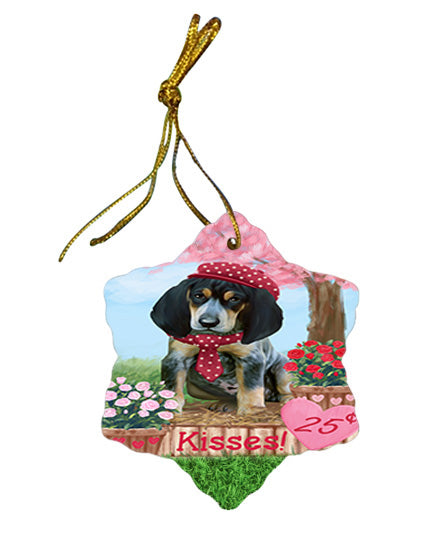 Rosie 25 Cent Kisses Bluetick Coonhound Dog Star Porcelain Ornament SPOR56296