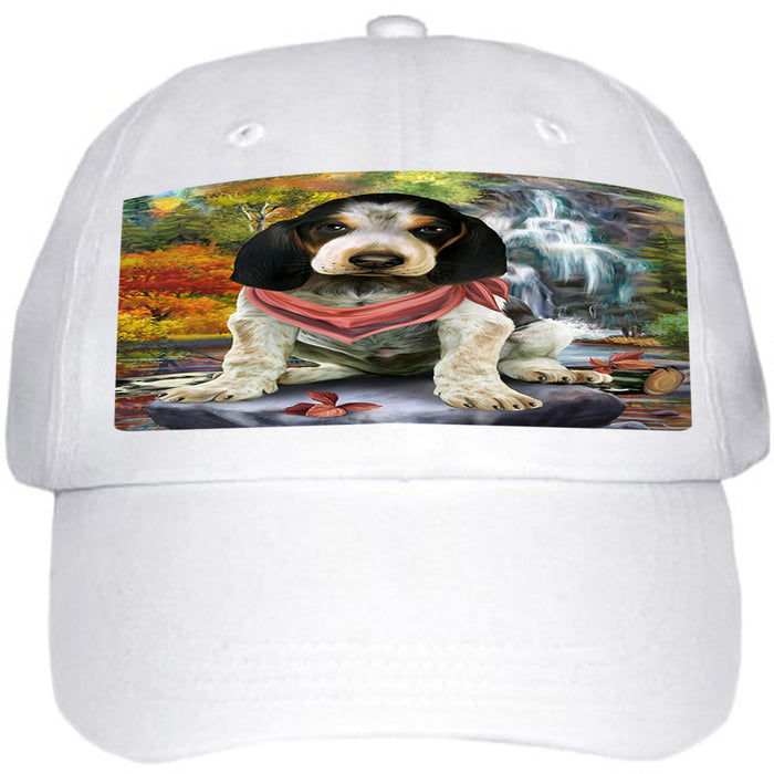 Scenic Waterfall Bluetick Coonhound Dog Ball Hat Cap HAT59250