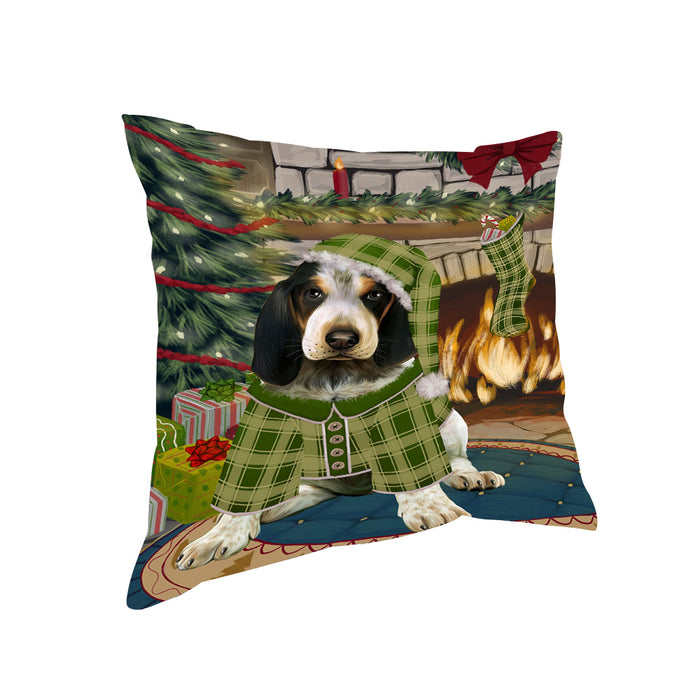 The Stocking was Hung Bluetick Coonhound Dog Pillow PIL69852