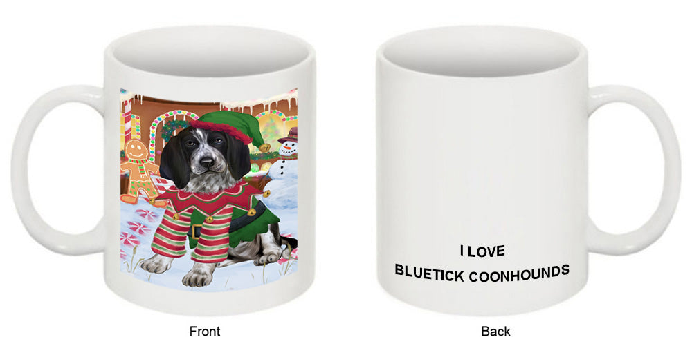 Christmas Gingerbread House Candyfest Bluetick Coonhound Dog Coffee Mug MUG51599