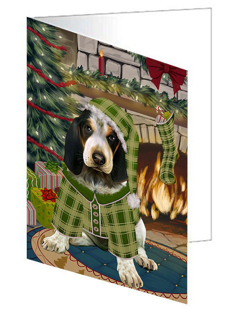 The Stocking was Hung Cockapoo Dog Handmade Artwork Assorted Pets Greeting Cards and Note Cards with Envelopes for All Occasions and Holiday Seasons GCD70355