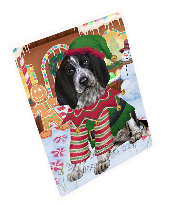 Christmas Gingerbread House Candyfest Bluetick Coonhound Dog Large Refrigerator / Dishwasher Magnet RMAG99474