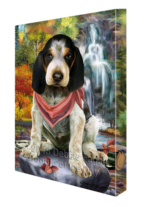 Scenic Waterfall Bluetick Coonhound Dog Canvas Print Wall Art Décor CVS83816
