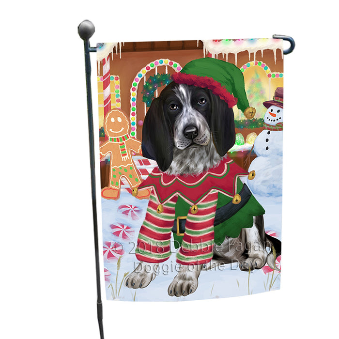 Christmas Gingerbread House Candyfest Bluetick Coonhound Dog Garden Flag GFLG56749