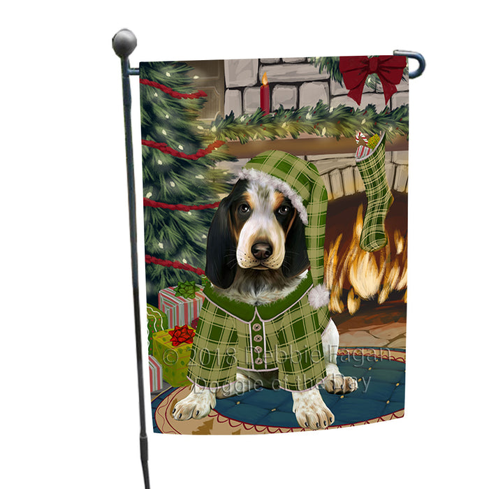 The Stocking was Hung Bluetick Coonhound Dog Garden Flag GFLG55524