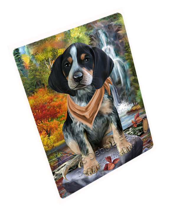 Scenic Waterfall Bluetick Coonhound Dog Magnet Mini (3.5" x 2") MAG59769