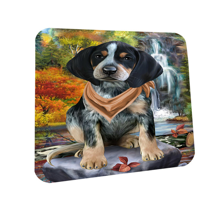 Scenic Waterfall Bluetick Coonhound Dog Coasters Set of 4 CST51799