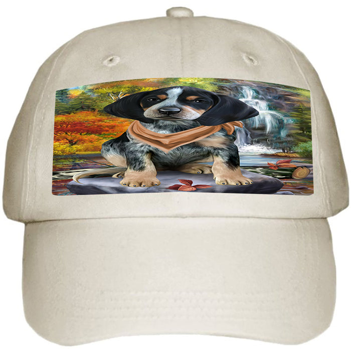Scenic Waterfall Bluetick Coonhound Dog Ball Hat Cap HAT59253