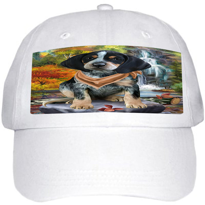 Scenic Waterfall Bluetick Coonhound Dog Ball Hat Cap HAT59253
