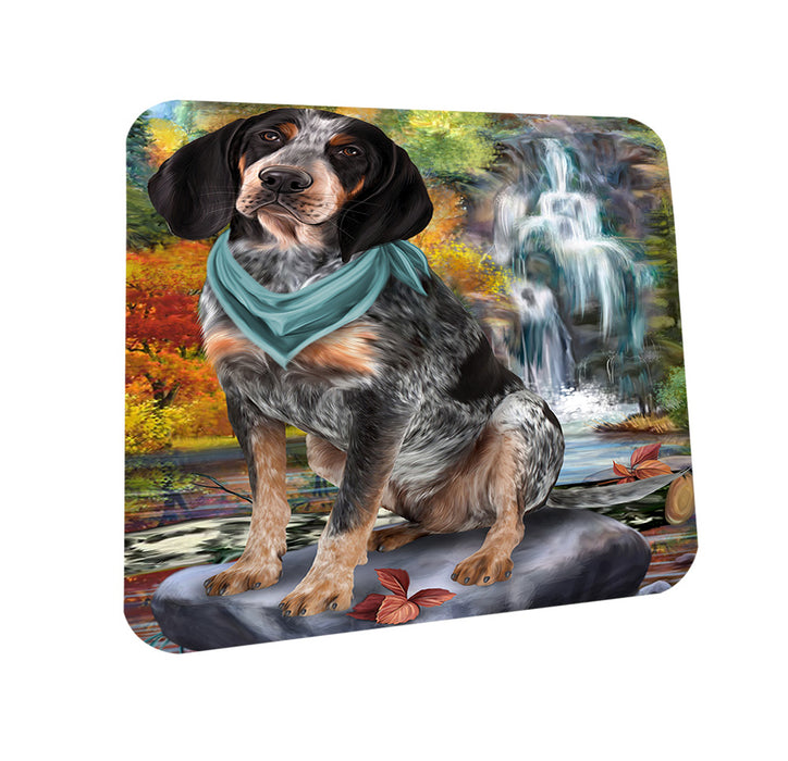 Scenic Waterfall Bluetick Coonhound Dog Coasters Set of 4 CST51800