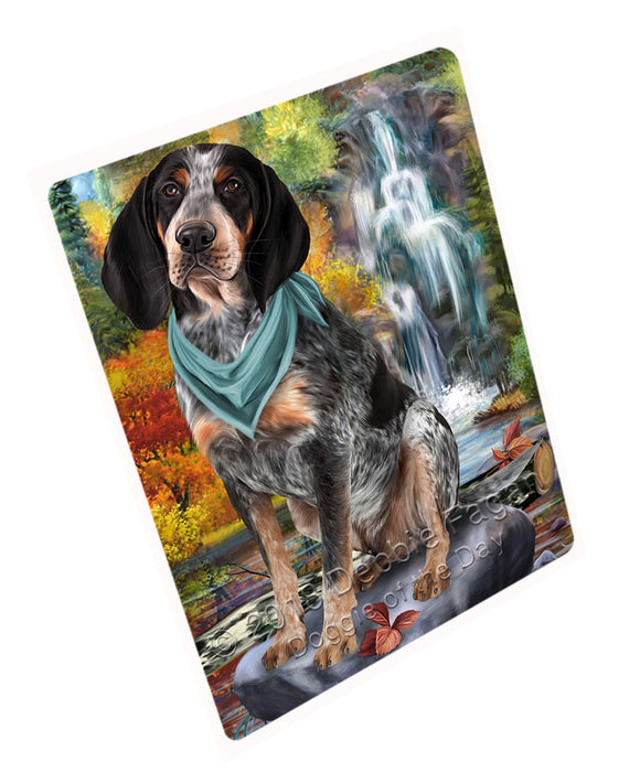 Scenic Waterfall Bluetick Coonhound Dog Magnet Mini (3.5" x 2") MAG59772