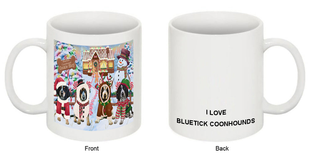 Holiday Gingerbread Cookie Shop Bluetick Coonhounds Dog Coffee Mug MUG51509